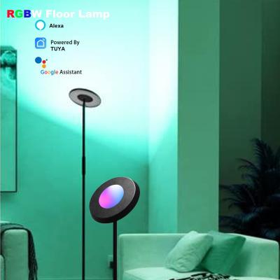 China 24W Indoor LED RGB Corner Floor Lamp Tuya Alexa WiFi Control Living Room for sale