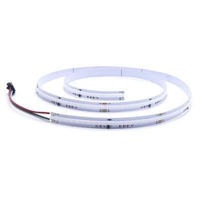 China PCB Dimmable Digital 10mm RGB COB LED Strip With Aluminum Profile for sale