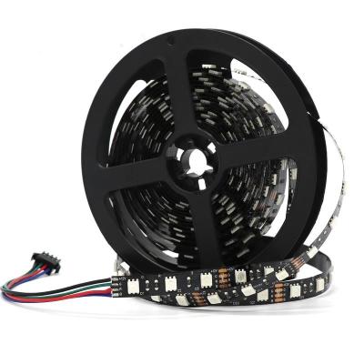 China 100ft 50ft Outdoor 5050 RGB LED Strip Waterproof 10 Meter Black PCB for sale