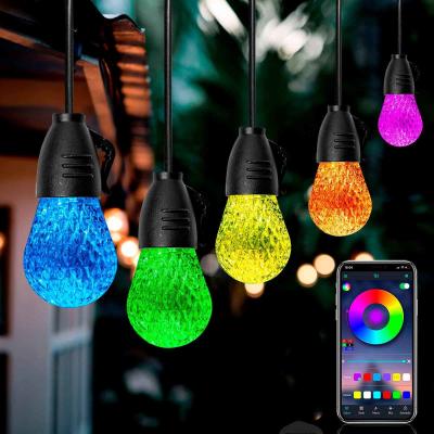 China Stable DC12V RGB Outdoor String Lights APP Control Multipurpose for sale