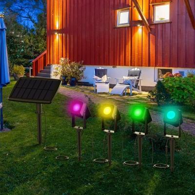 China Solar Landscape Colored Outdoor Spotlights Waterproof For Patio Lawn Garden for sale