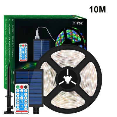 China Length 5M 10M LED Solar Strip Light 2835 Outdoor Waterproof Warm White for sale