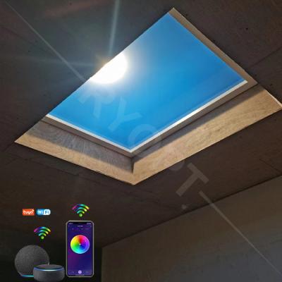 Cina Di superficie del soffitto di Dimmable montato ha condotto la luce di pannello 60*60 300W espone al sole la lampada del cielo blu del lucernario per la casa in vendita
