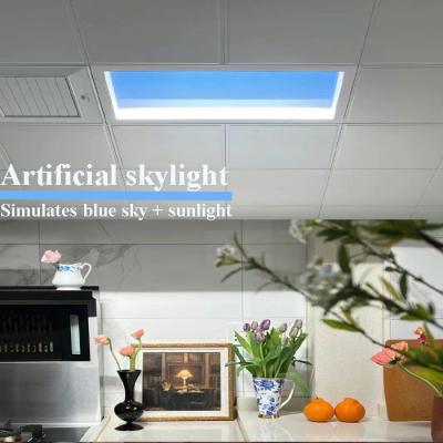 China Artificial Daylight Faux Skylight Panels 100W Ceiling Recessed Mounted Dimmable for sale