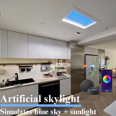 China Dimmable Tuya Smart Wifi Led Fake Faux Skylight Panels Artificial Sunlight Circadian for sale