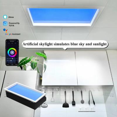 China 2x4 painel de luz solar artificial interno para clarabóia Zigbee Wifi controle remoto Bluetooth à venda