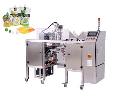 China Automatische Zak die Vloeibare Verpakkende Machinetribune op de Zak Juice Sauce voeden van Zakspuiten Te koop