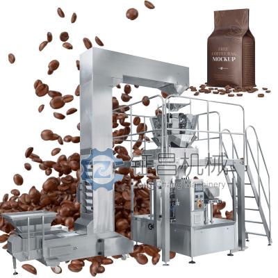 China Coffee Bean Packaging Machine Fully Automatic Premade Pouch Granule Feeder for sale