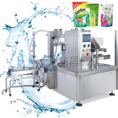China Premade Pouch To Bag Liquid Packing Machine With Liquid Pump Paste Pump for sale