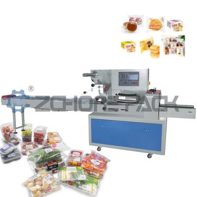 China Flow Packaging Machine Bread Cake Fruit And Vegetable Packing Machine for sale