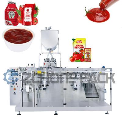 China Double Feeding Horizontal Pouch Machine Bag Liquid Packaging Machine for sale