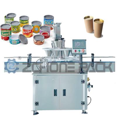 China 40pcs/Min Turntable Feeder Filling Machine 100mm Tin Packing Plastic Iron Aluminum for sale
