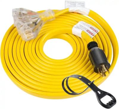 China Generator PVC Power Cord , 25Ft Generator Power Extension Cord 50 Amps for sale