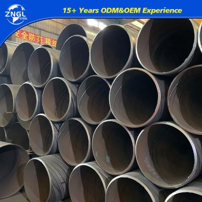China ASTM A106 A36 A53 Spiral Welded Black Mild Carbon Steel Tube Round Square Rectangle SSAW Sawl API 5L CS ERW Welded Steel Pipe for sale