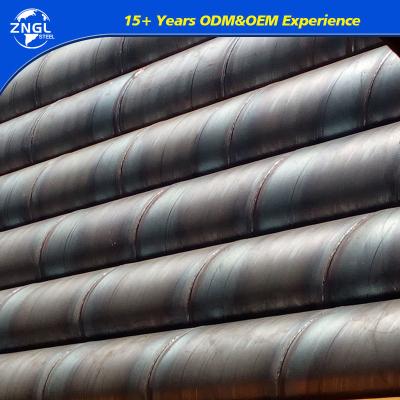 China Welded Spiral Tube 24 Inch Drain Pipe Large Diameter Steel Pipe with Polished Surface for sale