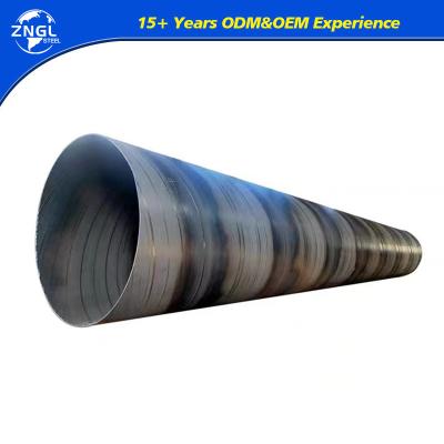 China Supply Length 5.8m 6m 12m Polished Spiral Welded Steel Pipe for Drainage for sale