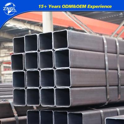 China Tubos de aço carbono SS400 Ms quadrado de secção oca retangular à venda