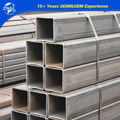 China Low Carbon Steel Square Rectangle Rectangular Hollow Section Steel Tubes in GB Standard for sale
