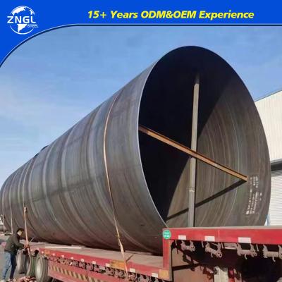 China Q195/Q215/Q235/Q345 Tubo de acero soldado en espiral tubo de acero negro helicoidal tubo de acero negro LSAW tubo de acero al carbono en venta
