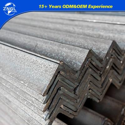 China Acero suave de ángulo igual de ángel de acero hierro Ss400 perforado ASTM A36 A53 Q235 Q345 Ángulo de acero fabricado en venta