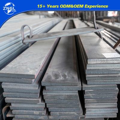 China Preços de aço laminado Barras de ferro planas de aço carbono Barras planas de aço profundidade 80-200mm BS padrão à venda