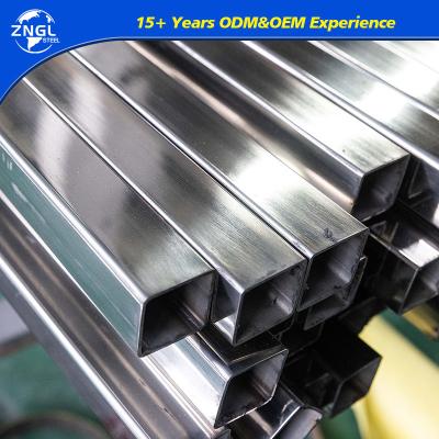 China Tubo retangular de aço inoxidável 304 316 tubo quadrado para faturação do peso teórico à venda