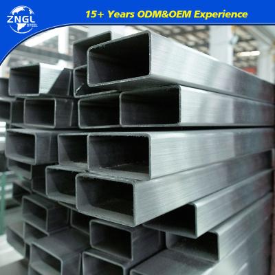 China Customized Length SUS304 ASTM A554 Stainless Steel Square Pipes for Building Railing for sale