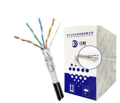 中国 4 Pairs Cat5e SFTP LAN CABLE LSZH MDPE Ethernet Cable SFTP Double Jacket 販売のため
