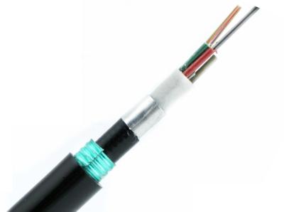 China 72Cores G652D Outdoor Fiber Optic Cable Metallic Strength Member Armored GYTZA53 for sale