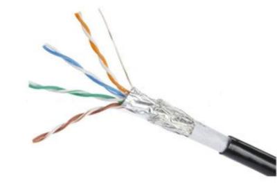 China El CU 4 de CAT5E empareja la platija del CABLE LAN de SFTP que la red de Ethernet de la prueba telegrafía la chaqueta doble los 305m del 1000ft en venta
