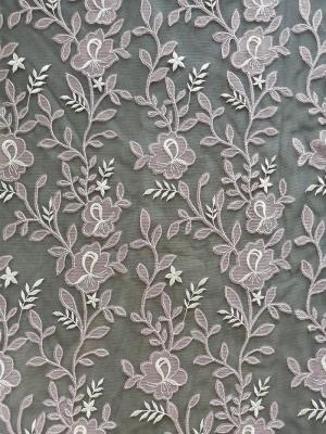China Floral Applique Embroidery Fabric for sale