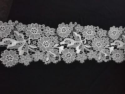 China White 100% Polyester Lace Trim for sale