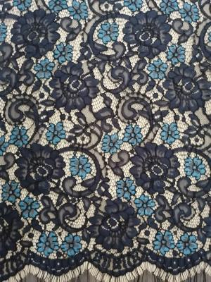 China Eyelash Scallop Edge Lace Fabric for sale