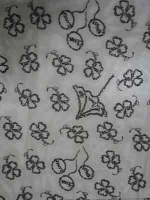 China Black Letter Floral Embroidered Lace Fabric for sale