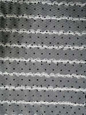 China 100 jardas de bordado reunido laço Mesh Fabric do tule à venda