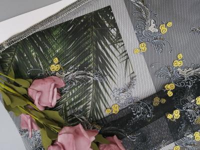 China O partido floral de 2 Colorway perlou a tela do bordado à venda