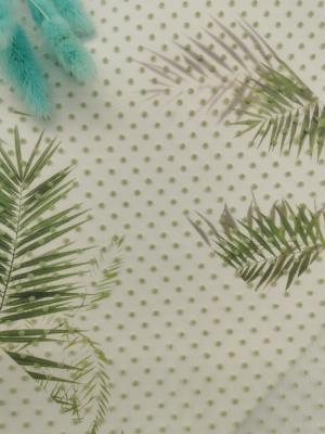 China Green Flocked Tulle Glitter Polka Dot Mesh Fabric for sale