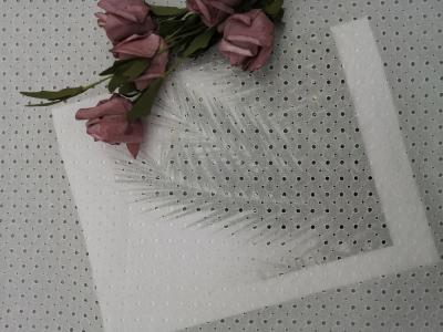 China Sakura Cherry Blossom Thread White Embroidered Eyelet Fabric for sale
