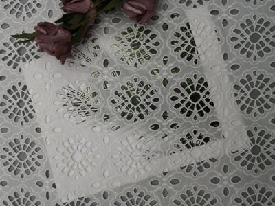 China Eyelet Mesh Laser Cutting Cotton Fabric For Female Dress for sale