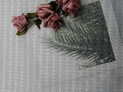 China Grey Lightweight Geometric Lace Tulle Mesh For Evening Dress à venda