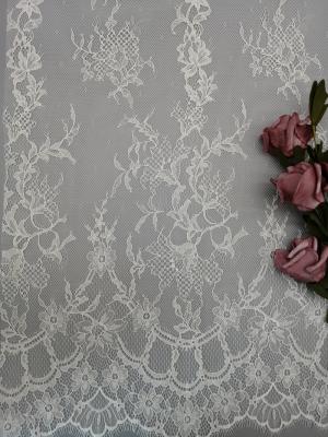 China Tulle Mesh Embroidered Cotton Fabric for sale