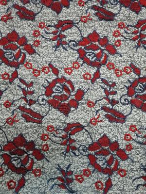 중국 빨간 큰 꽃무늬 빛깔 과장 코바늘뜨기 구성 여성복 판매용