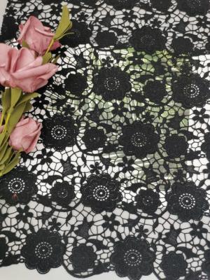 China Crochet Chemical Floral Embroidery Heavyweight Lace Fabric for sale