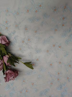 China El cordón floral coloreó la tela Tulle Mesh Embroidery Colorful Lace del bordado en venta