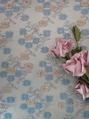 중국 145CM 작은 꽃 수를 놓은 레이스 원단 레이디 드레스 레이스 브라운 색상 판매용