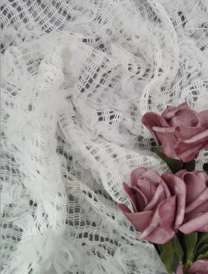 중국 하얀 3D 꽃 레이스천 아이들 옷감천 코바늘뜨기 판매용