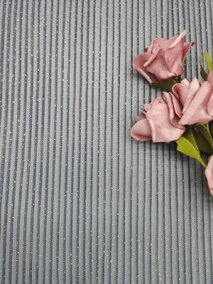 Китай Navy Glitter Tulle Mesh Pleating Foil Printed Fabric продается