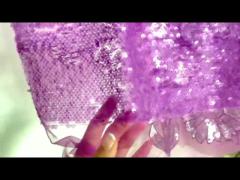 Purple Lace Sequin Embroidery Mesh sequin
