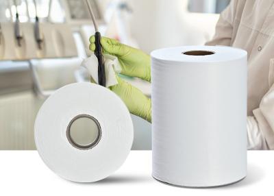 China High Strength Spunlace Nonwoven Fabric Disposable Perforated Clean Cloth In Rolls for sale