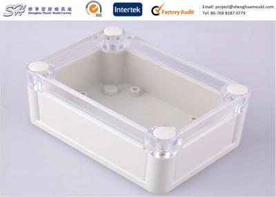 China Recinto plástico del soporte impermeable de la pared con la tapa clara, caja al aire libre del recinto del plástico transparente en venta